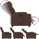 vidaXL Elektryczny fotel rozkładany, brązowy, obity sztuczną skórą 6