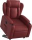 vidaXL Podnoszony fotel rozkładany, winna czerwień, sztuczna skóra 3