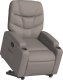 vidaXL Podnoszony fotel rozkładany, kolor taupe, obity tkaniną 3