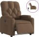 vidaXL Elektryczny fotel rozkładany, brązowy, obity tkaniną 2