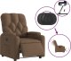 vidaXL Elektryczny fotel rozkładany, brązowy, obity tkaniną 6
