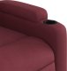 vidaXL Elektryczny fotel rozkładany, winna czerwień, obity tkaniną 11
