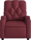 vidaXL Elektryczny fotel rozkładany, winna czerwień, obity tkaniną 9