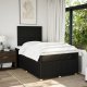 vidaXL Łóżko kontynentalne z materacem, czarne, 120x190 cm, tkanina 3