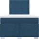 vidaXL Łóżko kontynentalne z materacem, niebieskie, 120x190cm, tkanina 6