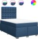 vidaXL Łóżko kontynentalne z materacem, niebieskie, 120x190cm, tkanina 2