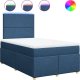 vidaXL Łóżko kontynentalne z materacem, niebieskie, 120x190cm, tkanina 2