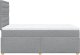 vidaXL Łóżko kontynentalne z materacem, jasnoszare, 120x190 cm tkanina 7
