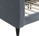 vidaXL Sofa z funkcją spania, ciemnoszara, 90x200 cm, aksamit 6