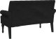 vidaXL Ławka z oparciem, czarna, 120x62x75,5 cm, tkanina 5