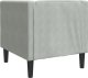 vidaXL Fotel Chesterfield, jasnoszary, tapicerowany aksamitem 6