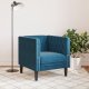 vidaXL Fotel Chesterfield, niebieski, tapicerowany aksamitem 3