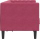vidaXL Sofa Chesterfield z wałkami, dwuosobowa, bordowa, aksamit 4
