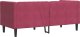 vidaXL Sofa Chesterfield z wałkami, dwuosobowa, bordowa, aksamit 5