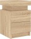 vidaXL Szafka nocna z oświetleniem LED, dąb sonoma, 35x39x55 cm 6