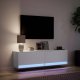 vidaXL Ścienna szafka TV z LED, biała, 140x31x38 cm 5