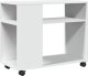 vidaXL Stolik boczny na kółkach, biały, 70x35x60 cm 2