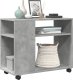 vidaXL Stolik boczny na kółkach, szarość betonu, 70x35x60 cm 4