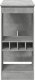 vidaXL Stolik barowy z przegródkami, szarość betonu, 90x47,5x103,5 cm 5