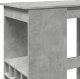 vidaXL Stolik barowy z przegródkami, szarość betonu, 90x47,5x103,5 cm 7