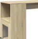 vidaXL Stolik barowy z przegrodami, dąb sonoma, 101x40x103,5 cm 9