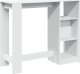 vidaXL Stolik barowy z regałem, biały, 124x46x103,5 cm 6