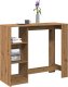 vidaXL Stolik barowy z regałem, dąb artisian, 124x46x103,5 cm 1