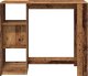 vidaXL Stolik barowy z regałem, stare drewno, 124x46x103,5 cm 4
