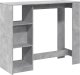 vidaXL Stolik barowy z regałem, szarość betonu, 124x46x103,5 cm 2