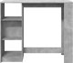 vidaXL Stolik barowy z regałem, szarość betonu, 124x46x103,5 cm 4