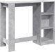 vidaXL Stolik barowy z regałem, szarość betonu, 124x46x103,5 cm 6