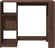 vidaXL Stolik barowy z regałem, brązowy dąb, 124x46x103,5 cm 4