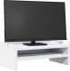 vidaXL Podstawka na monitor, biała, 42x24x16 cm 2
