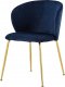 Selsey Krzesło tapicerowane Mealize granatowy velvet na złotych nogach 1
