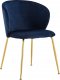 Selsey Krzesło tapicerowane Mealize granatowy velvet na złotych nogach 5