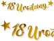 Party Deco BANER girlanda 18 urodziny gwiazdki ZŁOTA 1