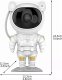 Severno Kids Projektor gwiazd, lampka nocna LED Astronauta + pilot 10