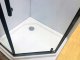 Cersanit Kabina prysznicowa pięciokątna 80 czarna LOFT z wysokim 14 cm białym brodzikiem 3
