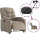 vidaXL Elektryczny fotel rozkładany, cappuccino, obity sztuczną skórą 5