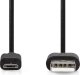 Kabel USB Nedis USB-A - micro-B 1 m Czarny (CCGL60500BK10) 2