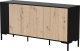 Cama Meble Komoda MERCI 151x40x74 czarny/dąb artisan 1