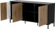 Cama Meble Komoda MERCI 151x40x74 czarny/dąb artisan 1
