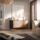 Cama Meble Komoda MERCI 151x40x74 czarny/dąb artisan 2