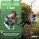 iPLAY Fofana Ninja Slider Zipline Pulley zestaw do zabawy na świeżym powietrzu, 20m 2
