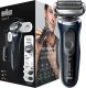 Braun Braun Series 7 71-S7200cc, Foil shaver, Buttons, Black, Silver, Battery, Lithium-Ion (Li-Ion), 50 min 20