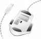 Mysz Hoco HOCO mysz komputerowa gamingowa przewodowa USB A 3600DPI GM31 biało niebieska 3