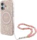 Guess Guess GUHMP16MHCPOFPP iPhone 16 Plus 6.7" różowy/pink hardcase IML Flowers Allover Electro With Pearl Strap MagSafe 1