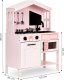 Ecotoys Drewniana kuchnia dla dzieci piekarnik palniki mikrofala akcesoria ECOTOYS 6