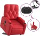 vidaXL Podnoszony fotel masujący, rozkładany, czerwony 5