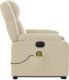 vidaXL Podnoszony fotel masujący, elektryczny, rozkładany, kremowy 9